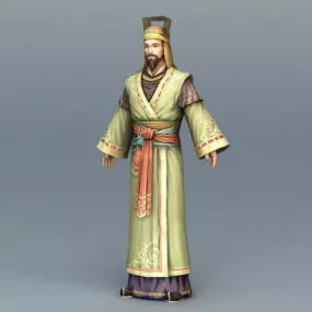 Medieval Businessman 3d model