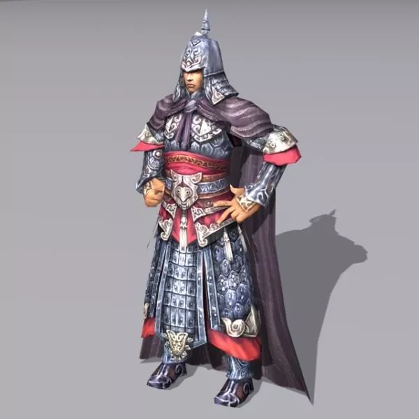 Medieval Chinese General 3d model Medieval Chinese General 3d model