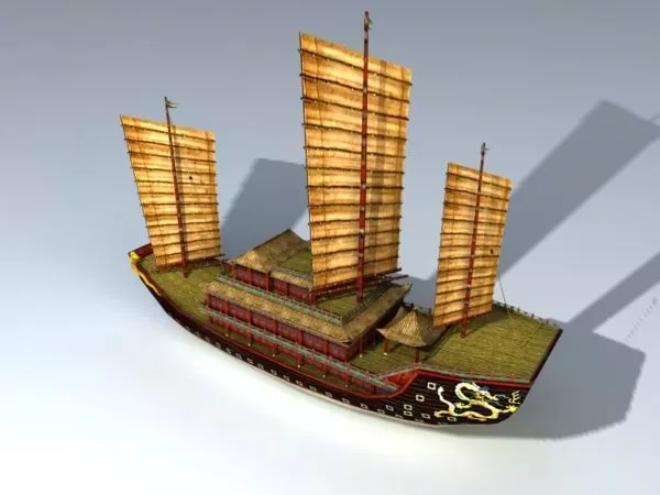 Medieval Chinese Ship 3d model Medieval Chinese Ship 3d model