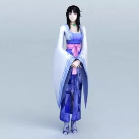 Medieval Chinese Woman 3d model