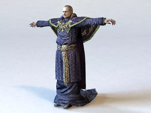 Medieval Friar 3d model Medieval Friar 3d model