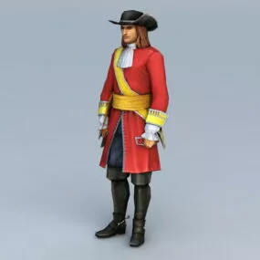 Medieval Pirate Captain 3d model