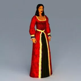 Medieval Renaissance Woman 3d model