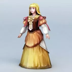 Medieval Venice Girl 3d model