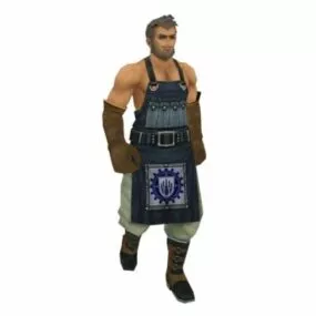 Medieval Blacksmith Character 3d model