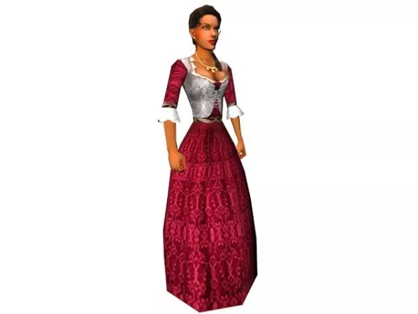 Medieval Dressed Woman Character 3d model Medieval Dressed Woman Character 3d model