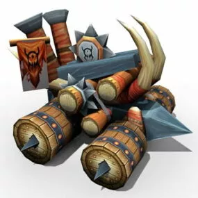 Medieval Fantasy Catapult 3d model