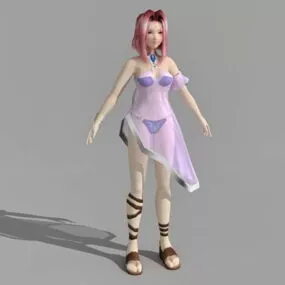 Medieval Princess 3d model