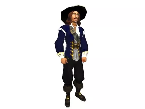 Mens Pirate Captain Character 3d model Mens Pirate Captain Character 3d model