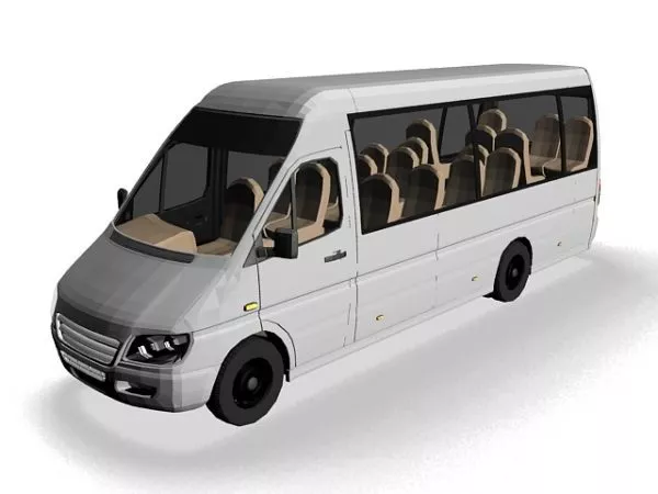 Vintage Bus Vehicle 3d model