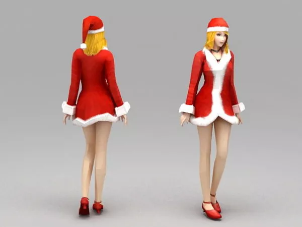 Merry Christmas Girl 3d model Merry Christmas Girl 3d model