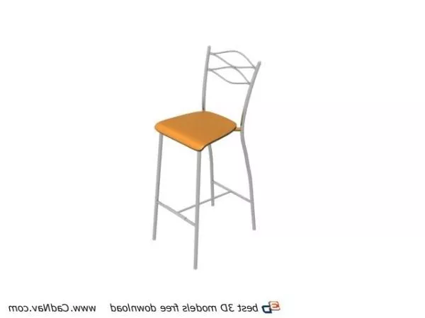 Metal Bistro Stool Furniture 3d model Metal Bistro Stool Furniture 3d model