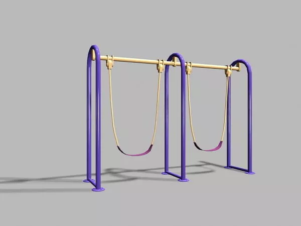 Playground Gazebo With Waiting Bench 3d model