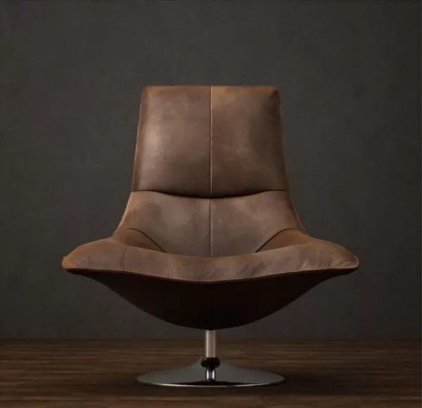 Metal Base Leather Tulip Chair 3d model Metal Base Leather Tulip Chair 3d model
