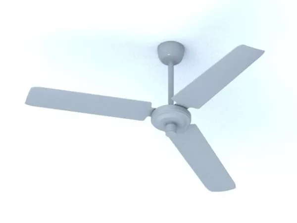 Antique Ceiling Fan Wooden Leaf Shape 3d model