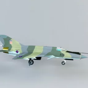 Mig-21 Fishbed Supersonic Jet Fighter 3d model