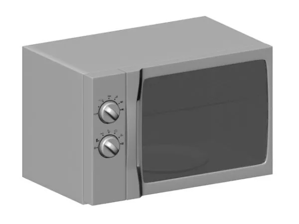 Old Microwave Oven 3d model