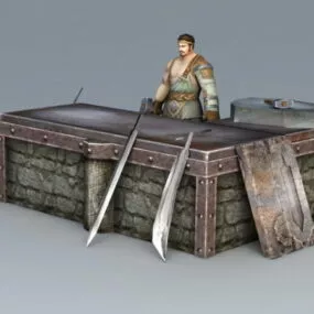 Middle Ages Blacksmith 3d model