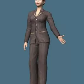 Middle Aged Business Woman Rigged 3d model