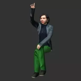 Middle Aged Lady Character 3d model