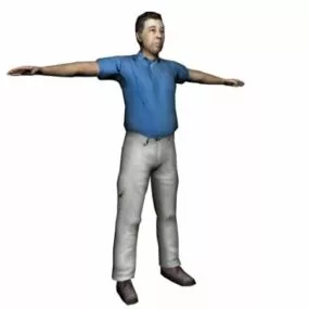 Character Middle-aged Man Standing 3d model