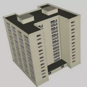 Middle School Building 3d model