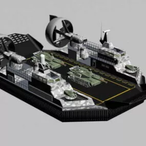Military Hovercraft Transport 3d model