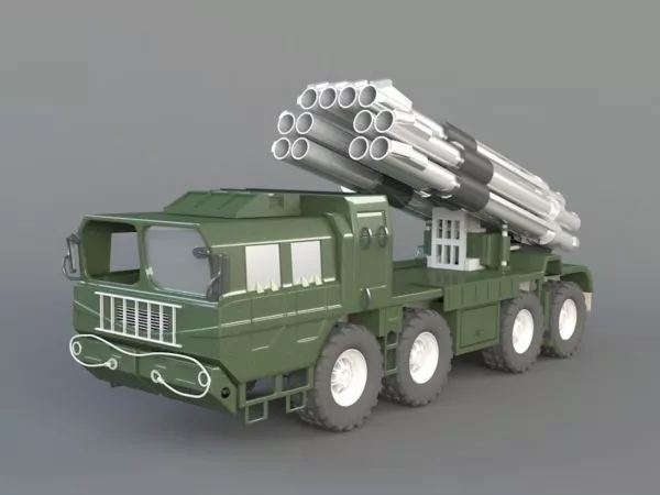 Military Missile Truck 3d model Military Missile Truck 3d model