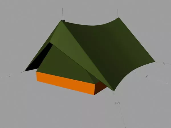 Textile Tent L Shape 3d model