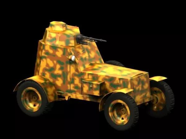 Military Armored Car 3d model Military Armored Car 3d model
