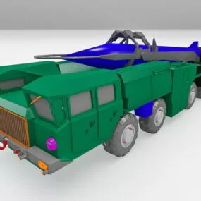 Military Vehicle Rocket Launcher 3d model