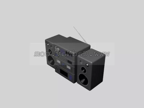 Mini Desktop Stereo 3d model Mini Desktop Stereo 3d model