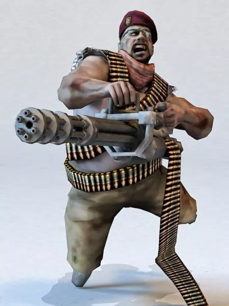 Minigun Soldier 3d model Minigun Soldier 3d model