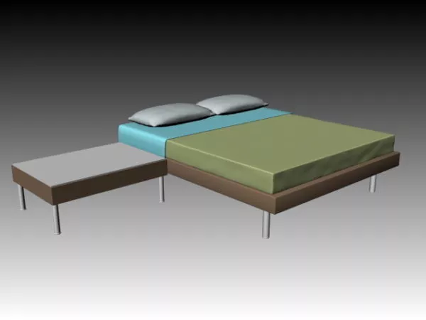 Nightstand With Drawer 3d model