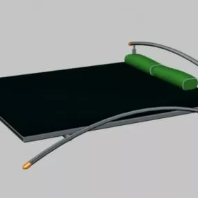 Minimalist Metal Bed 3d model