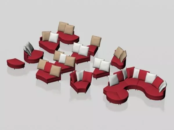 Pillow Dotted Pattern 3d model