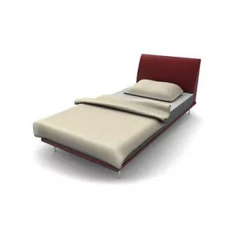 Minimalist Style Single Bed 3d model Minimalist Style Single Bed 3d model