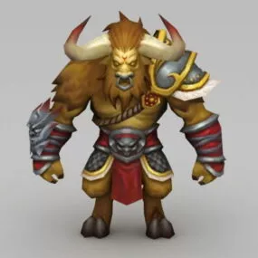 Minotaur Warrior Anime 3d model