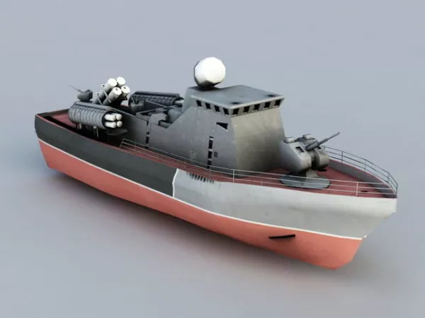 Missile Gunboat 3d model Missile Gunboat 3d model