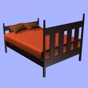 Mission Platform Bed 3d model
