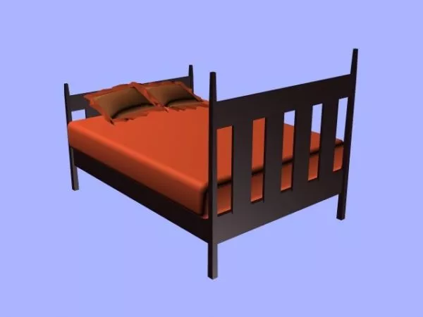 Mission Platform Bed 3d model Mission Platform Bed 3d model