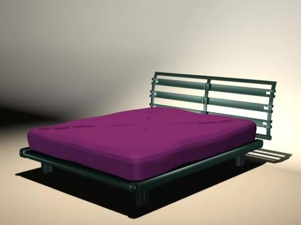 Mission Style Soft Bed 3d model Mission Style Soft Bed 3d model