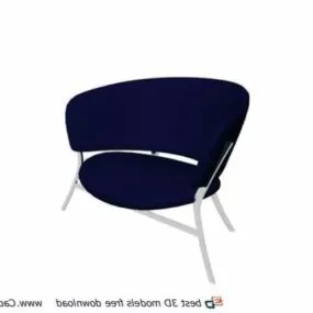 Furniture Modern Fabric Orange Slice Chair 3d model