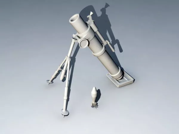 Modern Mortar 3d model Modern Mortar 3d model