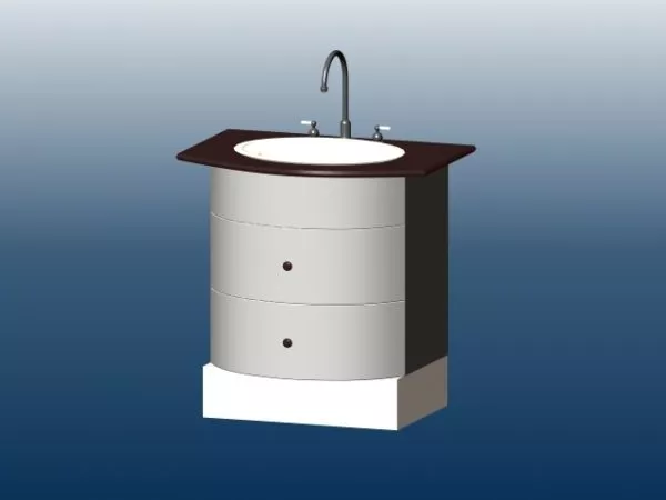 Modern Bathroom Vanity 3d model Modern Bathroom Vanity 3d model