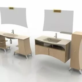 Modern Bathroom Washstand 3d model