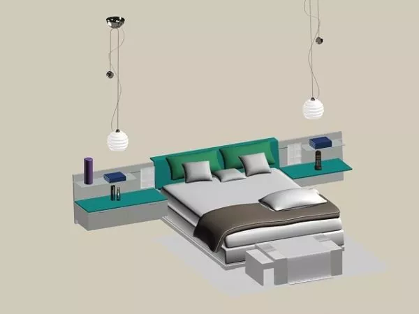 Modern Bed Sets 3d model Modern Bed Sets 3d model
