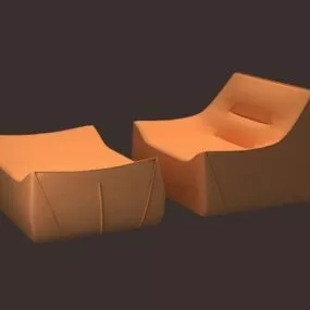 Modern Ottoman Candy Sofa 3d model