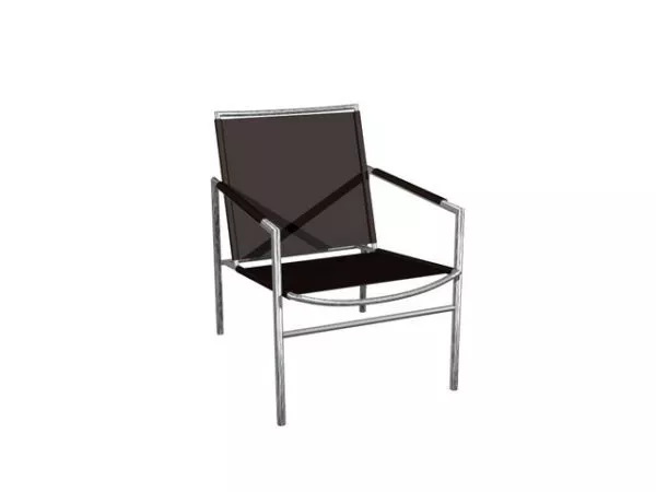 Modern Chrome Legs Armchair 3d model Modern Chrome Legs Armchair 3d model
