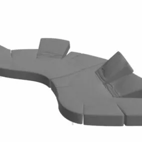 Modern Divan Couch Sofa 3d model